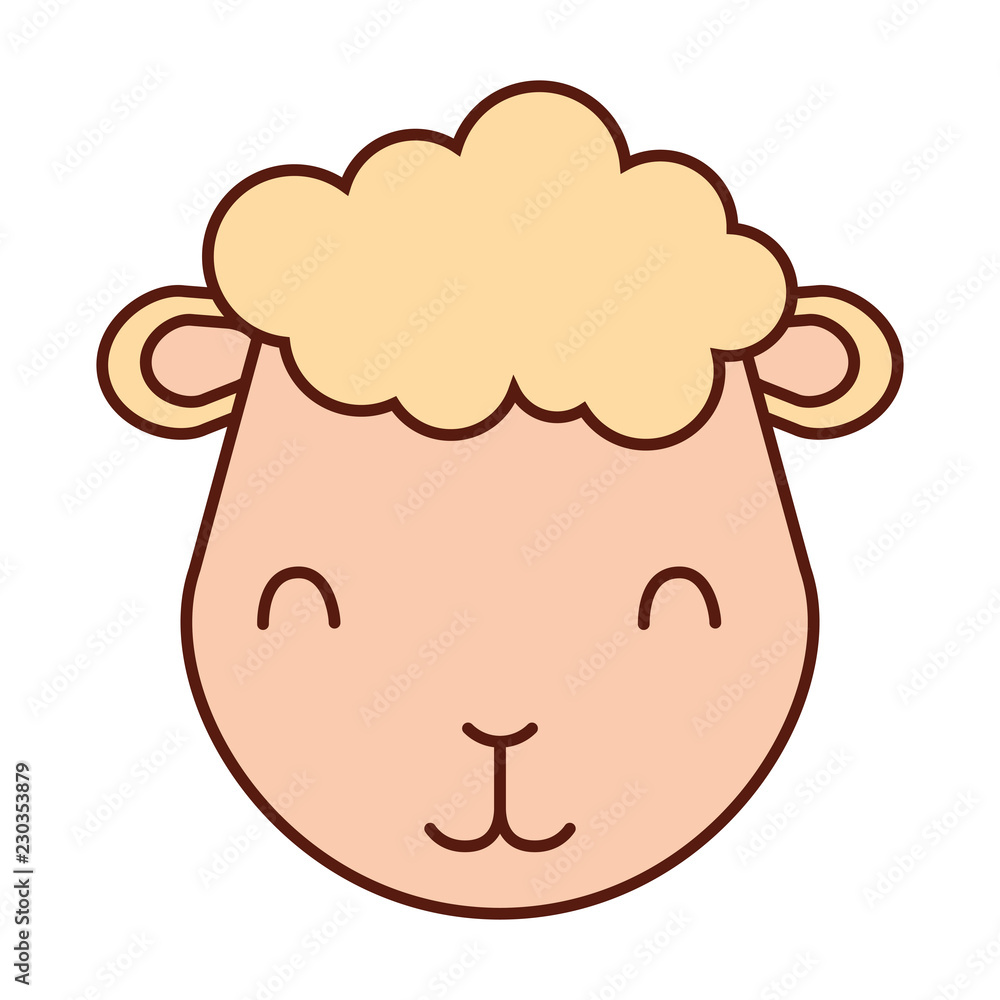 sheep head cartoon animal wild sheep head cartoon animal wild