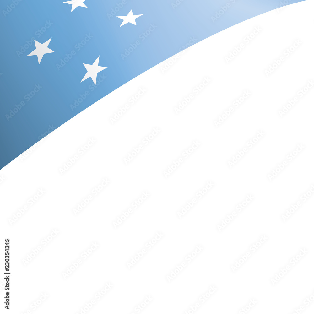 Federated States Micronesia flag, vector illustration on a white background Federated States Micronesia flag, vector illustration on a white background