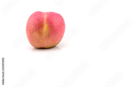 Red ripe apple isolated on white