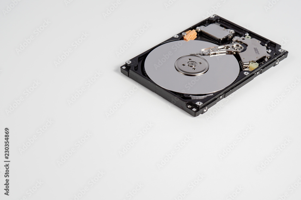 Hard disk macro close up Hard disk macro close up