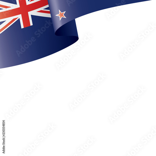 New Zealand flag, vector illustration on a white background