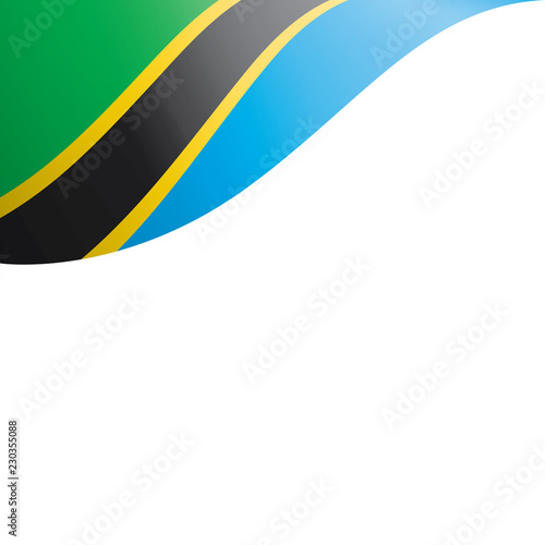 Tanzania flag, vector illustration on a white background