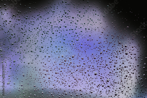 water drop on  glass