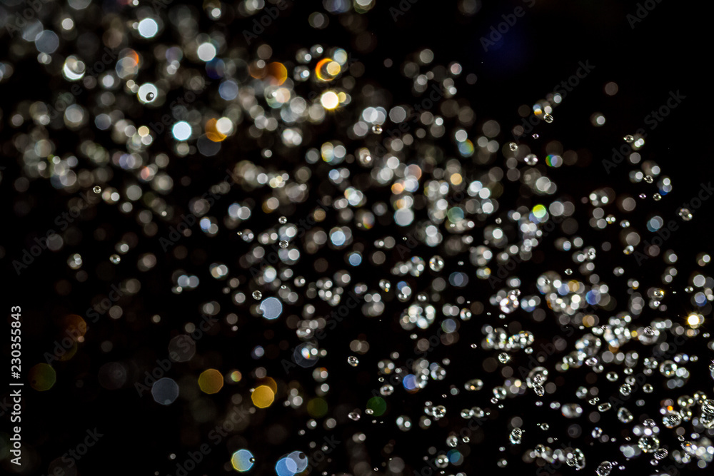 Colorful bokeh on black Colorful bokeh on black