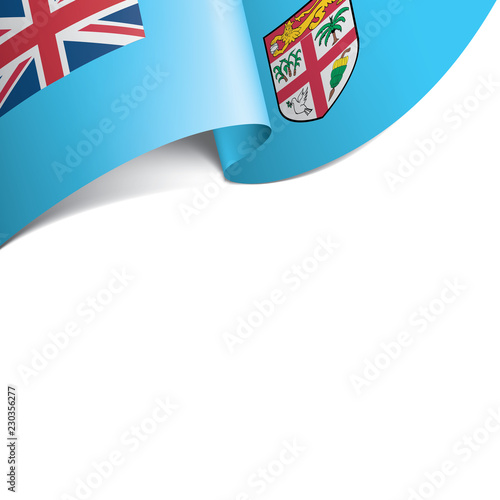 Fiji flag, vector illustration on a white background