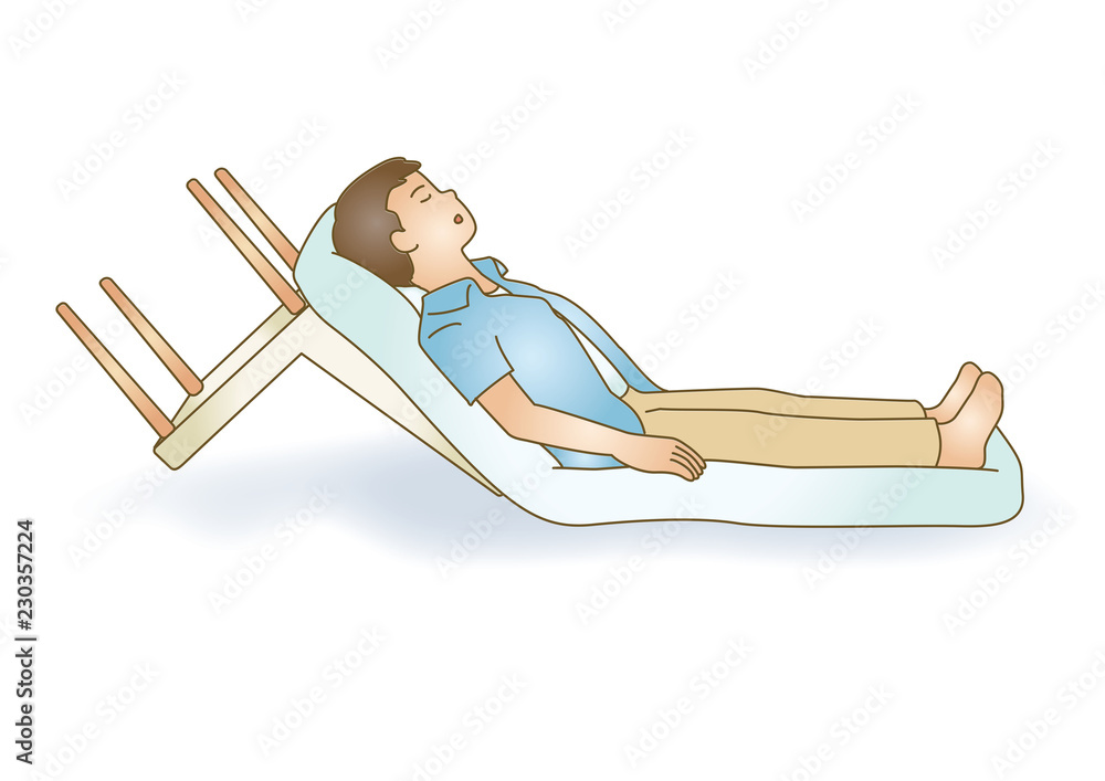 応急手当イラスト12 胸痛 呼吸困難 Stock Vector Adobe Stock