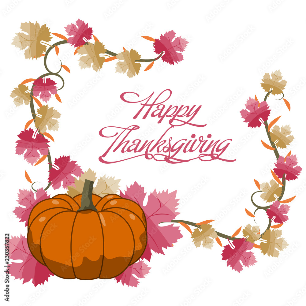 Happy thanksgiving floral frames Happy thanksgiving floral frames
