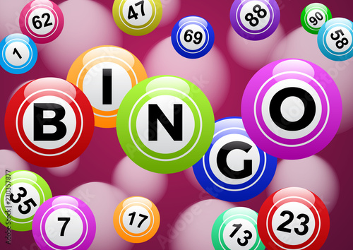 Bingo lottery, background vector design, lucky balls and numbers of lotto