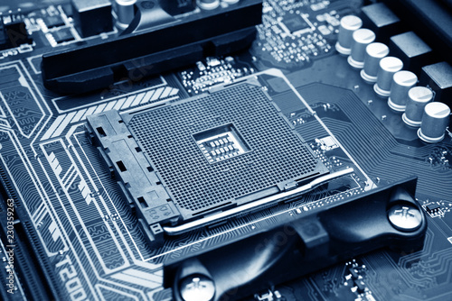 Photography Technology background with computer server semiconductor processors CPU concept