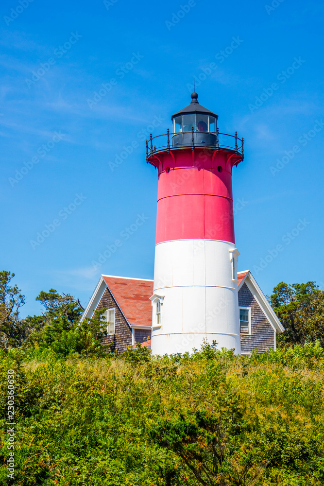 The Nauset Beach Light in Cape Cod National Seashore, Massachusetts The Nauset Beach Light in Cape Cod National Seashore, Massachusetts