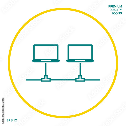 Computer network Icon. Graphic elements for your design