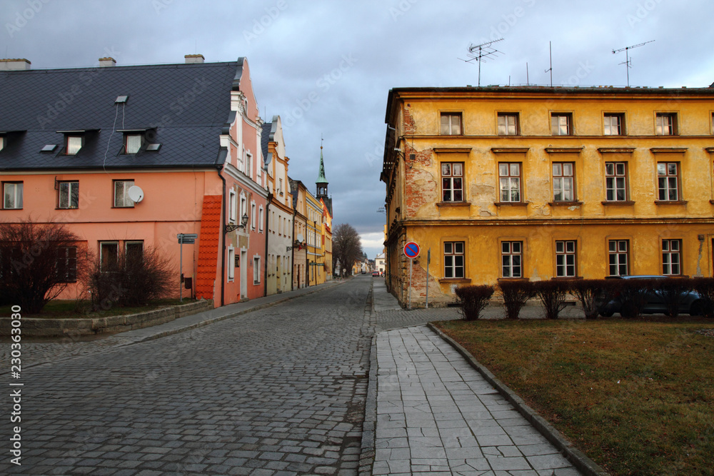historical centrum in Vidnava city