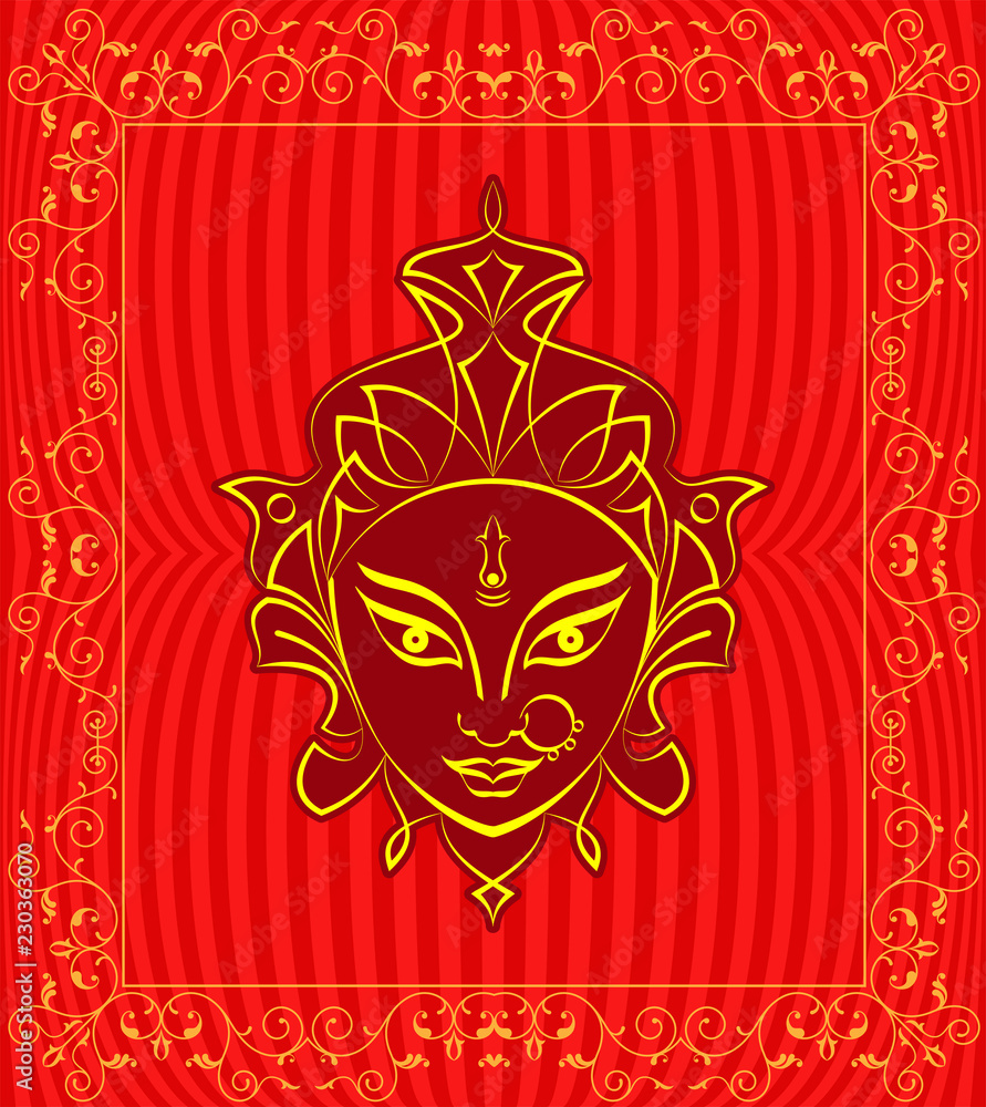 Durga Goddess Of Power, Divine Mother Of The Universe Design