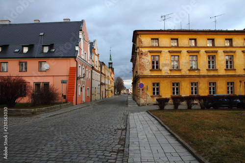 Obraz na plátne historical centrum in Vidnava city