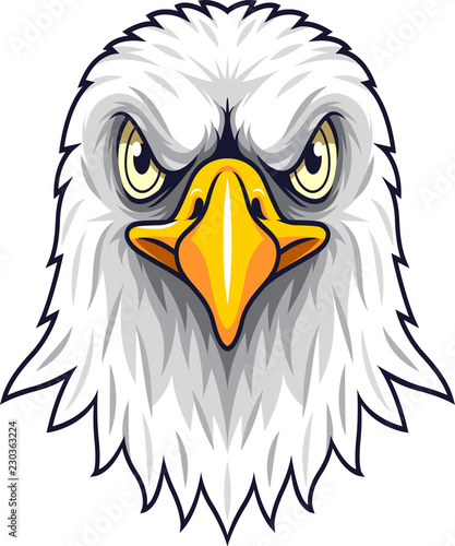 Cartoon Eagle head mascot