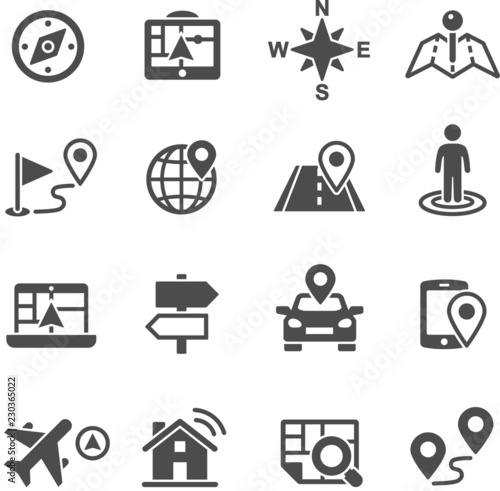 Navigation and Map icons