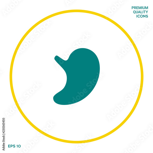 Human organs. Stomach icon. Graphic elements for your design