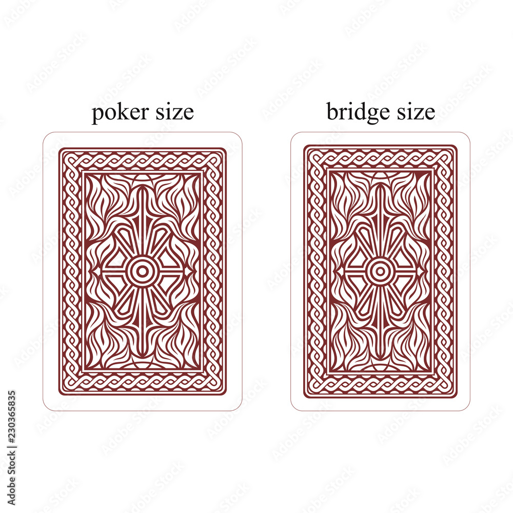 Obraz premium Backside of playing cards. Dark red