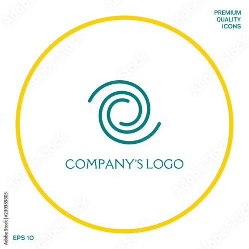 Logo - two spirals - a symbol of interaction, new ideas, development, enlightenment and wisdom.