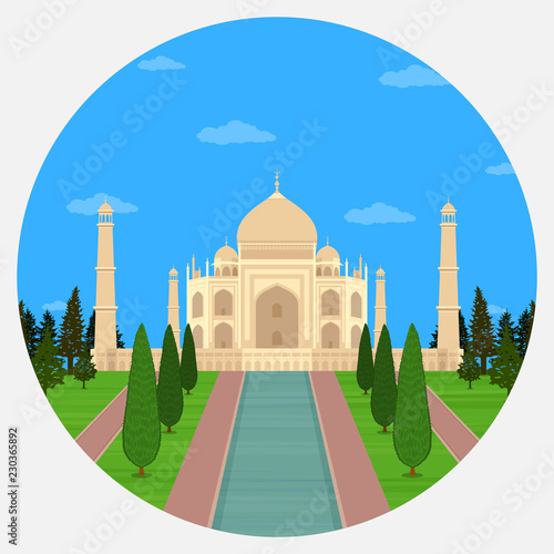 Taj Mahal mausoleum in Agra