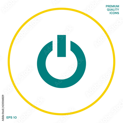 Power button icon. Graphic elements for your design