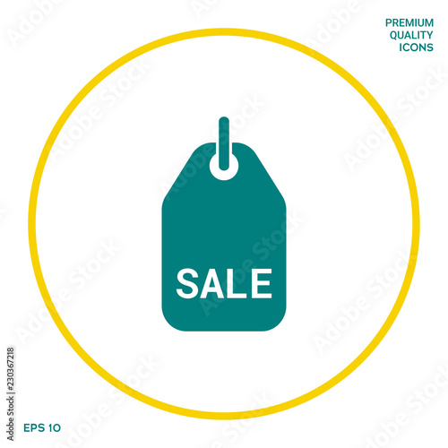 Sale tag symbol. Graphic elements for your design