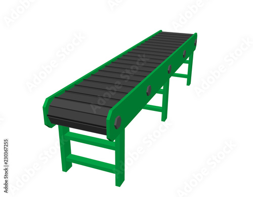 Empty conveyor belt. Isolat...