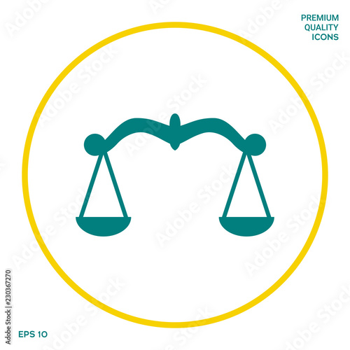 Scales symbol, Icon. Graphic elements for your design