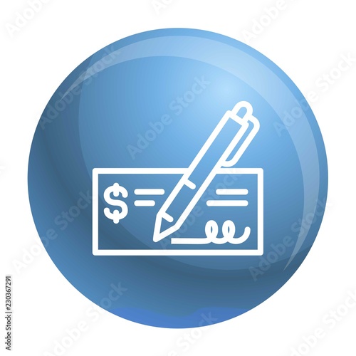 Paper bill money icon. Outline paper bill money vector icon for web design isolated on white background