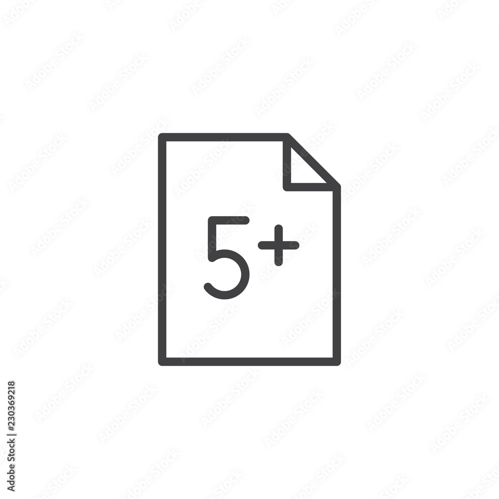 Exam paper outline icon. linear style sign for mobile concept and web design. Test result simple line vector icon. Symbol, logo illustration. Pixel perfect vector graphics Exam paper outline icon. linear style sign for mobile concept and web design. Test result simple line vector icon. Symbol, logo illustration. Pixel perfect vector graphics