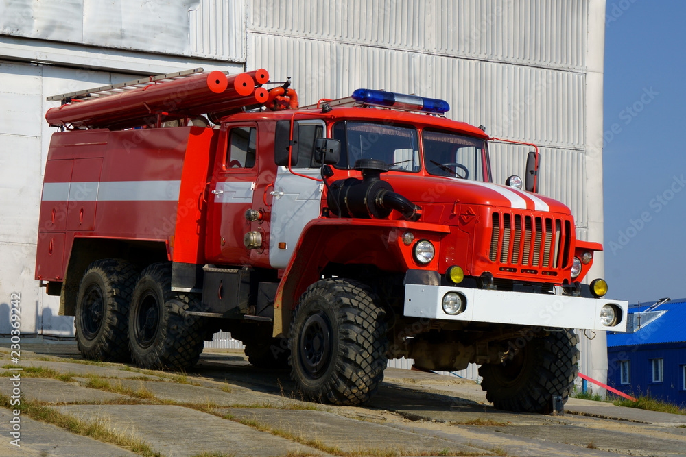 red fire truck