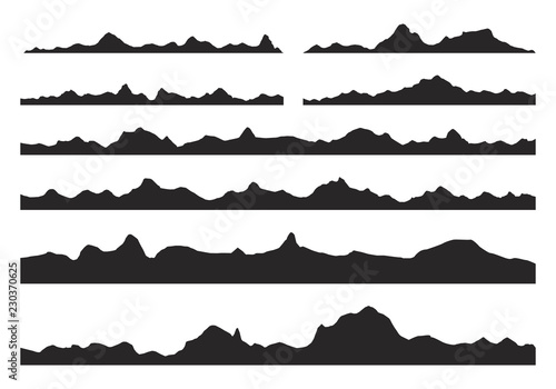 Mountains silhouettes Vector © ikril