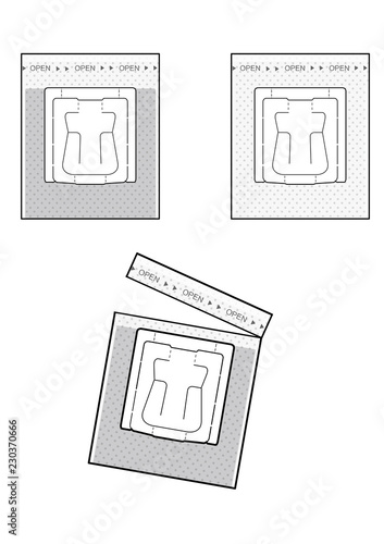 Drip bag vector design illustration template