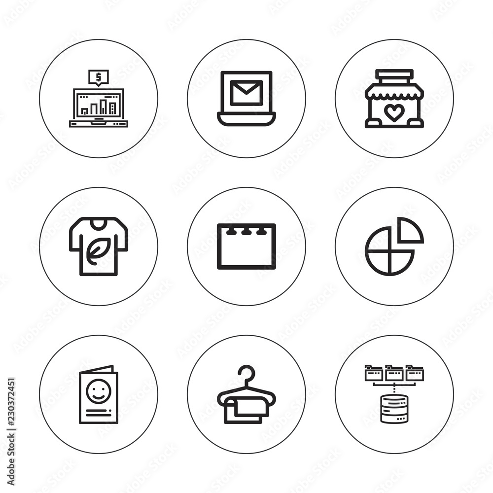 Collection of 9 outline blank icons Collection of 9 outline blank icons
