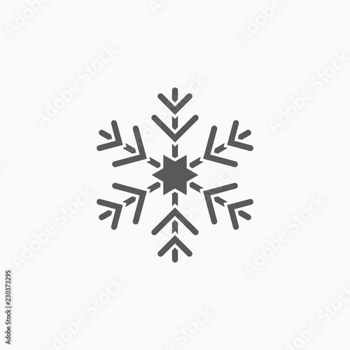 snowflake icon, winter vector