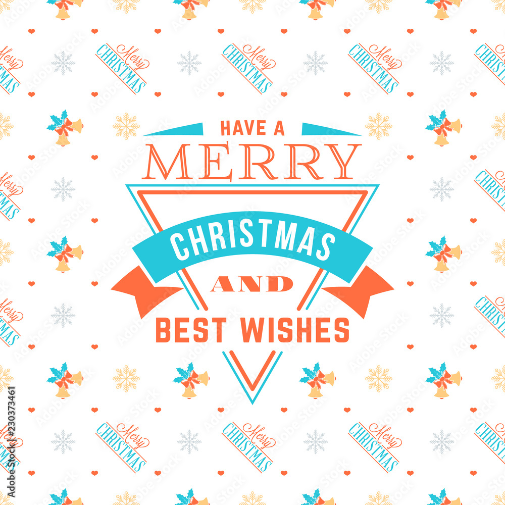 Merry Christmas and Happy New Year. Retro design on seamless background. Vector background for wrapping paper or greeting card Merry Christmas and Happy New Year. Retro design on seamless background. Vector background for wrapping paper or greeting card