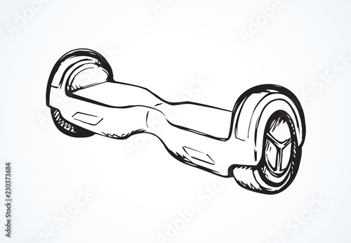Hoverboard. Vector drawing