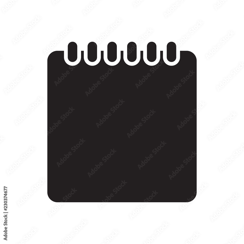 Vector vertical binder icon. Vertical spiral notebook page icon. Vector vertical binder icon. Vertical spiral notebook page icon.