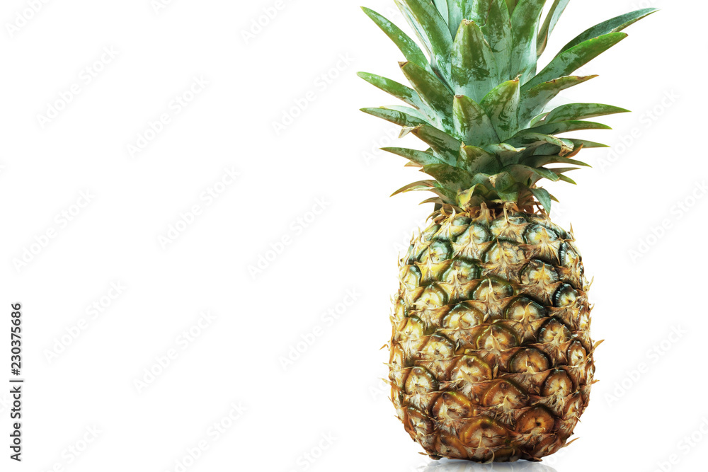 Pineapple ripe on white background. Pineapple ripe on white background.