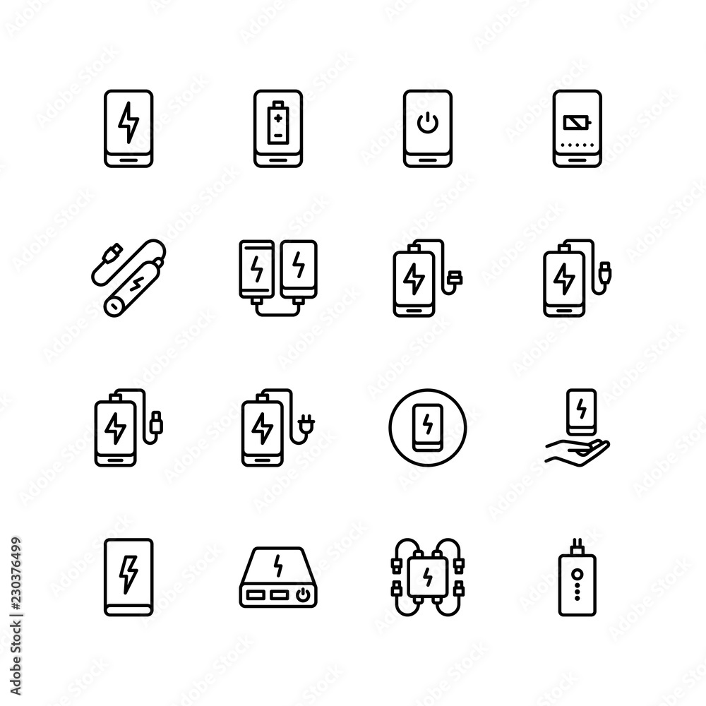 Power bank flat icon Power bank flat icon