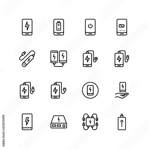 Power bank flat icon
