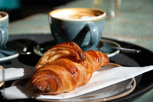 French Breakfast - Coffee and Croissant