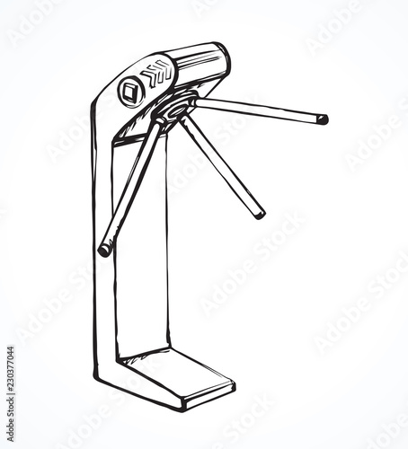 Turnstile. Vector drawing