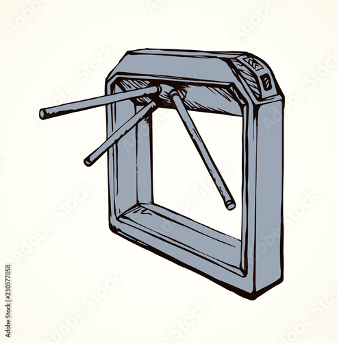 Turnstile. Vector drawing