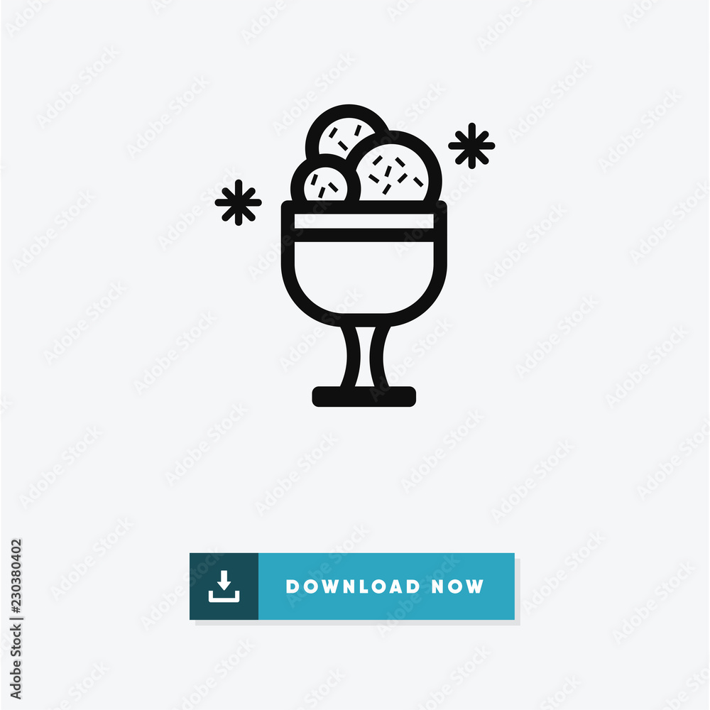 Ice cream vector icon Ice cream vector icon