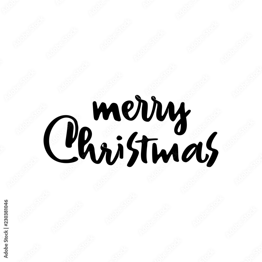 Merry Christmas lettering template. Monochrome greeting card or invitation. Wish you a happy new year . Winter holidays related typographic quote. Merry Christmas lettering template. Monochrome greeting card or invitation. Wish you a happy new year . Winter holidays related typographic quote.