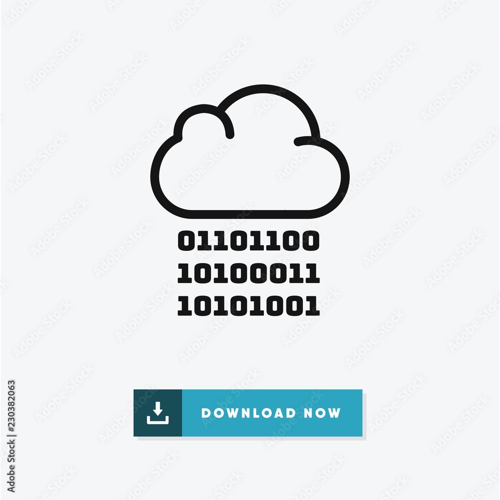 Cloud computing vector icon Cloud computing vector icon