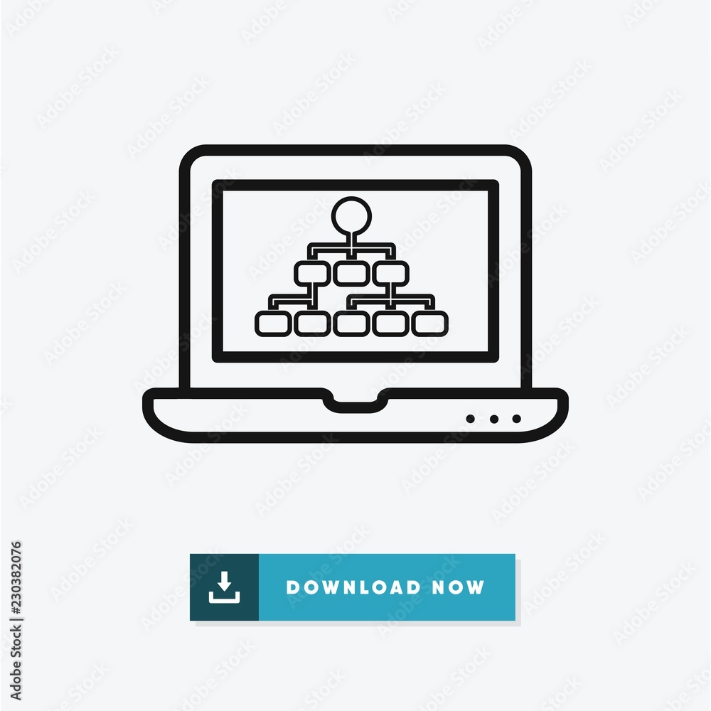 Hierarchical structure vector icon Hierarchical structure vector icon