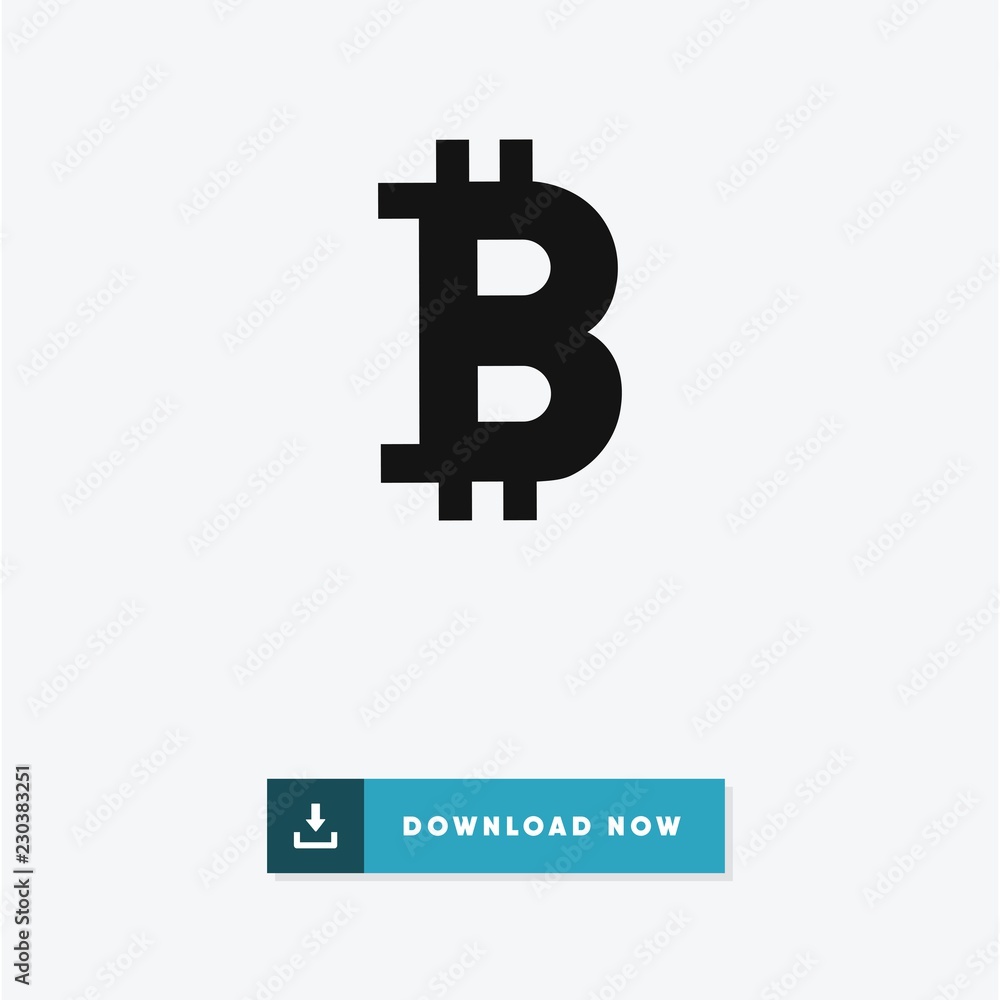 Obraz premium Bitcoin vector icon