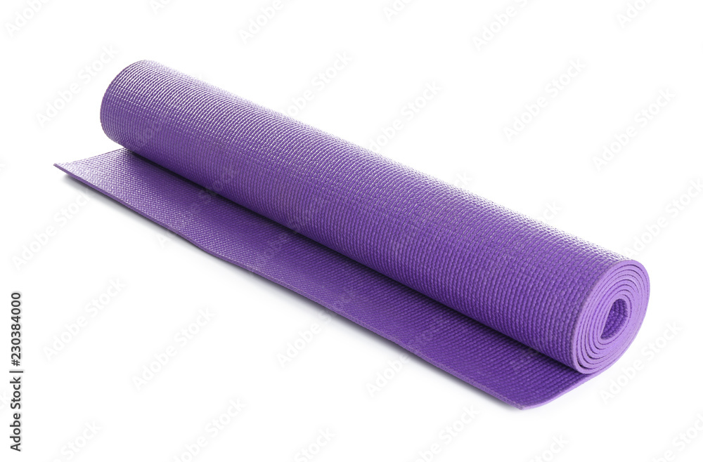 Color yoga mat on white background Color yoga mat on white background